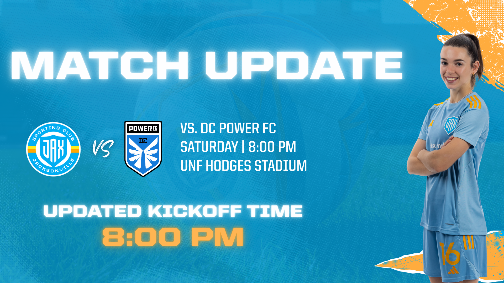 Kickoff Time Adjusted for Sporting JAX Inaugural Gainbridge Super League Fixture vs. DC Power FC featured image