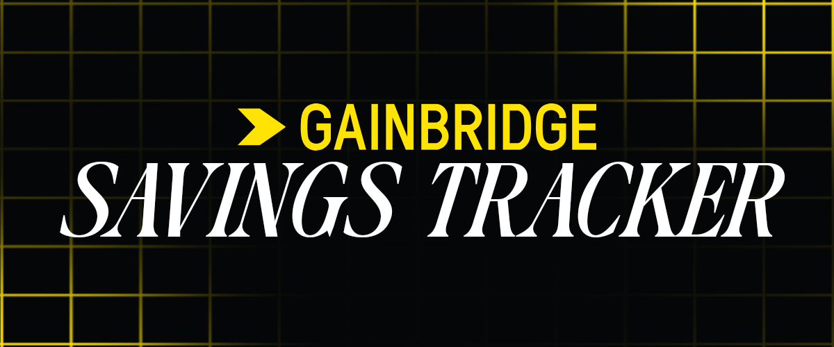 Follow the Gainbridge Savings Tracker