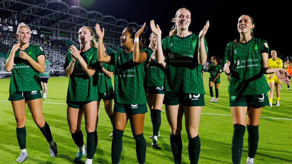 Lexington SC is undefeated at the midway point of the 2025/26 Gainbridge Super League season but sits in second place due to nine draws. | Photo courtesy Tommy Quarles / Lexington SC